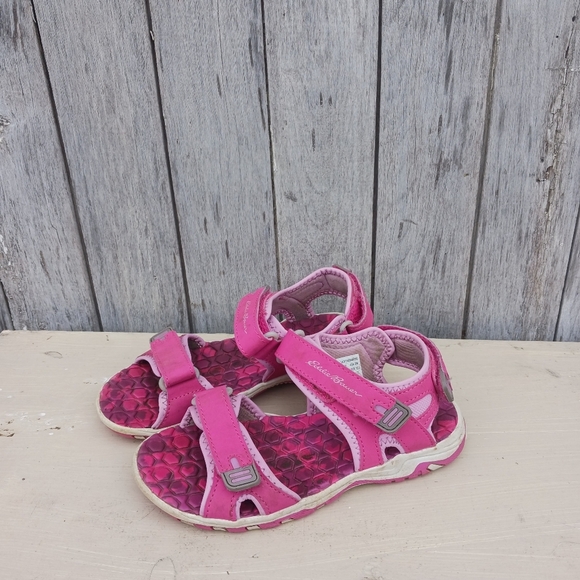 Eddie Bauer Other - Eddie Bauer Girls 2M Sandals Cascade Hot Pink & Purple Adjustable Hook and Loop‎